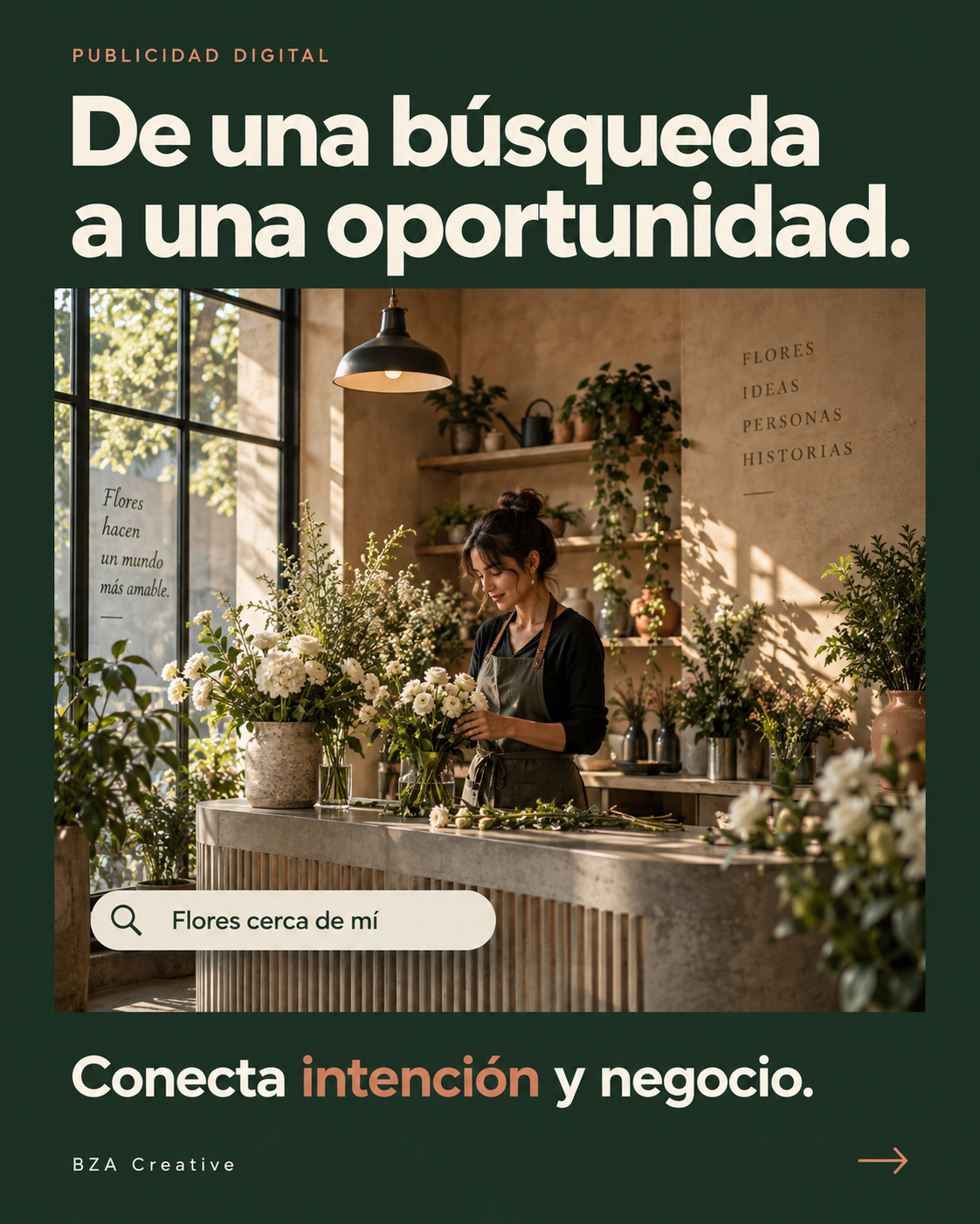 De una búsqueda a una oportunidad: estudio floral y una búsqueda conceptual de flores cercanas
